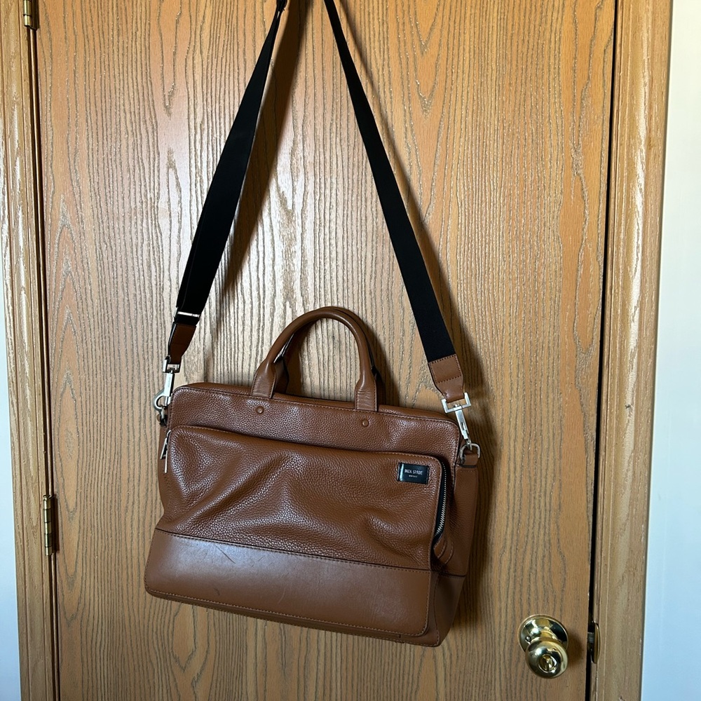 Jack Spade Tan Leather Briefcase